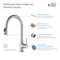 Kibi Napa Single Handle Pull Down Kitchen Sink Faucet with Soap Dispenser C-KKF2005BN-KSD100BN - alternate 8